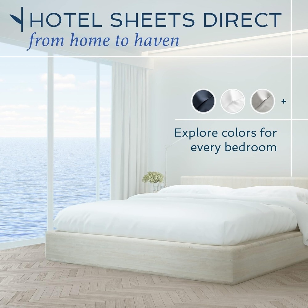 Hotel Sheets Direct 100% Viscose Derived from Bamboo Sheets Set Twin - Coolin... - Picture 9 of 10